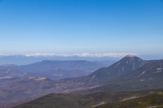蓼科山と後ろ立山