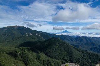 金峰山と富士山